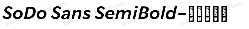 SoDo Sans SemiBold字体转换